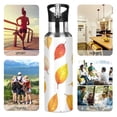 thumbnail image 7 of Yayeee 33oz Insulated Water Bottle Double Wall Stainless Steel with Flip Straw Lid, Orange Leaves, 7 of 7