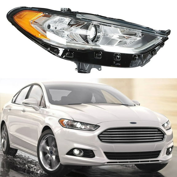 Fit for Ford Fusion 2017-2019 Halogen Headlight Headlamp Housing Assembly (Front Right Passenger Side, without Bulbs)