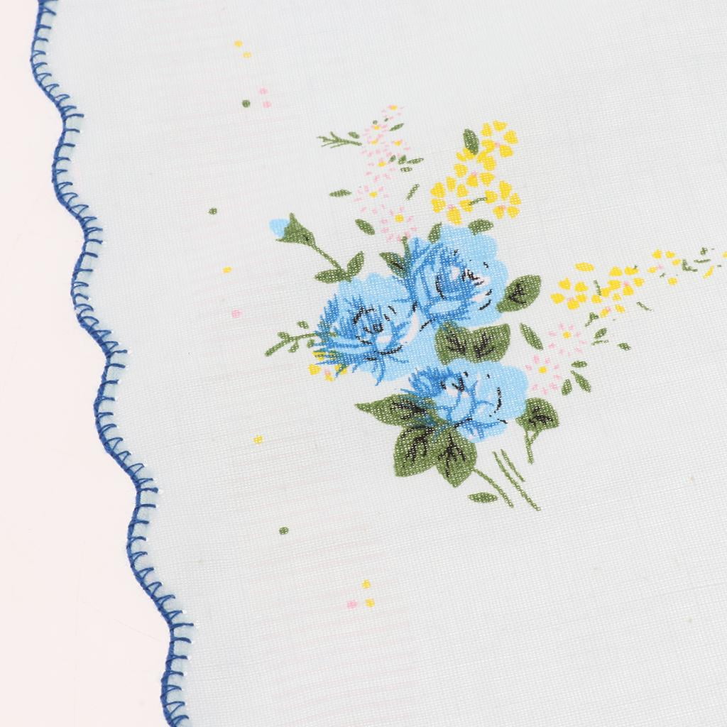 Lot De 10 Mouchoirs En Tissu à Motifs Fleurs – 36x36 Cm, Carrés De Poche élégants Unisexe
