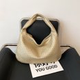 thumbnail image 1 of Bolso tejido de alta gama de estilo para mujer, bolso de hombro tipo bandolera con textura de nicho, bolso de viaje portátil, 1 of 6