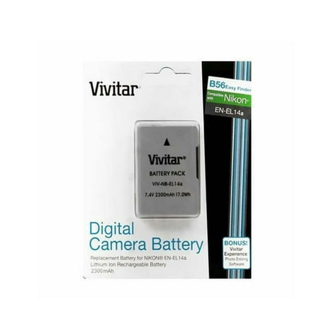 Vivitar EN-EL14a Battery for Nikon D3100, D3200, D3300, D5100,