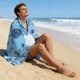 thumbnail image 5 of Toalla de playa con temática marina, con estampados de estrellas de mar, conchas y tortugas marinas. Toalla de microfibra absorbente de secado rápido, ideal para viajes, piscina y uso al aire libre., 5 of 6
