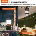 thumbnail image 2 of LED Camping Lantern, All-in-one, 1000LM, 360° Illumination, 4 Lighting Modes, Battery Powered Light, Outdoor Robust Flashlight, Built to Last Light, Ideal for Hiking Fishing Outages Repairs, 2 of 6