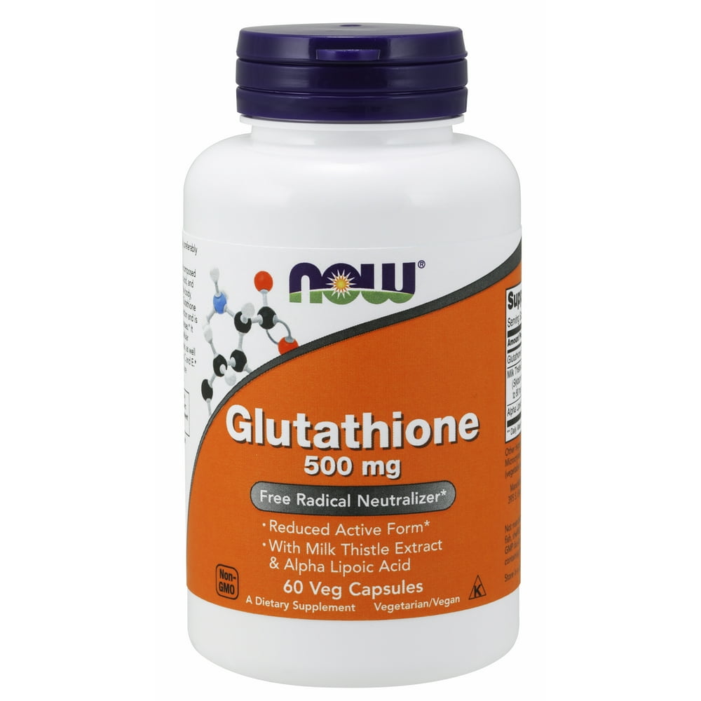 NOW Supplements, Glutathione 500 mg, With Milk Thistle Extract & Alpha