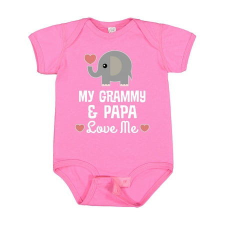 

Inktastic Grammy and Papa Love Me Grandchild Gift Baby Boy or Baby Girl Bodysuit