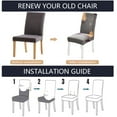 thumbnail image 5 of Printed Dining Chair Slipcovers,Super Stretch Modern Chair Covers Universal Removable Washable Anti-Dust Soft Spandex fabric Chair Protector for Living Room Hotel Banquet Restaurant Decor-2-C, 5 of 8