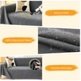 thumbnail image 3 of Cat-Scratch Resistant Couch Cover, Waterproof Sofa Cover for 3 Cushion Couch Washable, Pet Friendly Couch Protectors Anti Slip Thickened Love Seat Slipcovers for Dogs Pets, 71" x 118", Grey, 3 of 11
