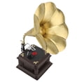 thumbnail image 1 of Vintage Phonograph Model, Crafted From Robust Iron Material, Suitable for Showcase on Desks, Tables, and Entryways, Retro Turntable Makes an Excellent to Various Situations,, 1 of 7