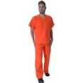 thumbnail image 4 of Natural Workwear Womens Medical Scrub Set Adult Female Work Uniform Orange S, 4 of 4