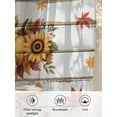 thumbnail image 6 of Sheer Curtains 84 inches Long, Fall Thanksgiving Pumpkin Sunflower Maple Leaf Wood Stripes Harvest Light Filtering Sheer Window Curtains Rod Pocket Voile Drapes for Bedroom, 52"Wx84"L 2 Panels, 6 of 7