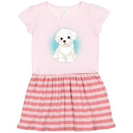 

Inktastic Maltese Puppy Dog Gift Toddler Girl Dress