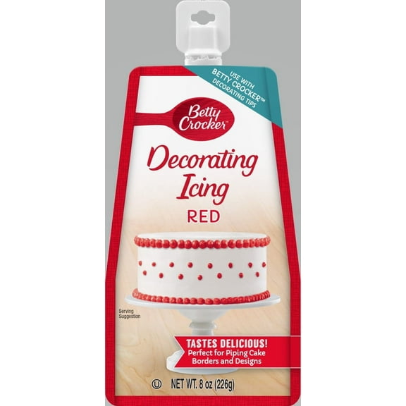 Betty Crocker Decorating Icing - Red - 8 oz - Pack of 2