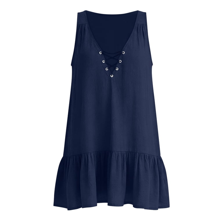 cute tank dresses Slit front ribbed tank dress Olive Olive / Small