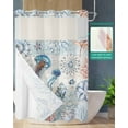 thumbnail image 3 of No Hook Shower Curtains, Coastal Jellyfish Long Bathtub Curtains with Snap in Liner, Blue Nautical Marine Life Conch Coral Waterproof Washable Fabric Bathroom Shower Curtain Sets, 72" x 84", 3 of 7