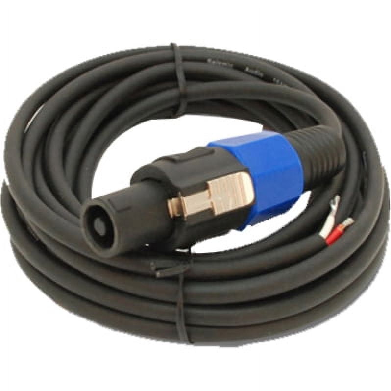 Seismic Audio 4  15' PA/DJ Raw Speaker Cable to Speakon Black - SPRW15FourPack