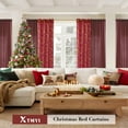 thumbnail image 3 of Sunyuer Christmas Kitchen Curtains 45 Inch Length, Sheer Short Curtains for Windows, 3 of 9