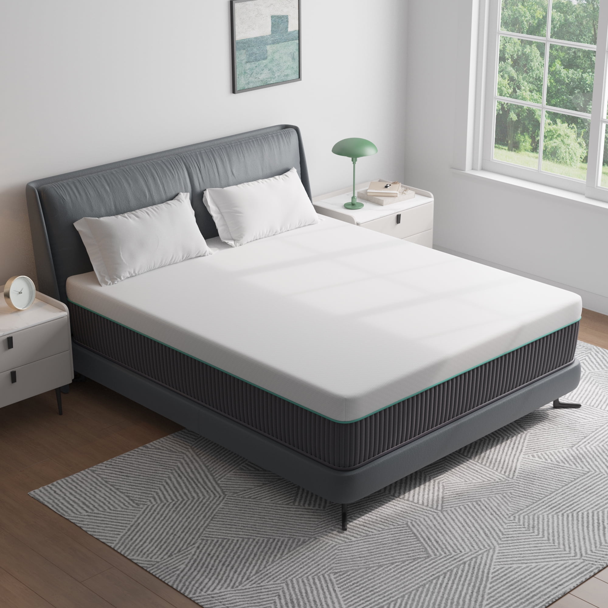 Full Size Mattress, JIAVA 12" Soft Hybrid Innerspring Mattress Gel Memory Foam