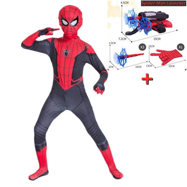 Disfraz de superhéroe para niños, traje de Cosplay de fiesta de Halloween, mono de estilo 3D, regalo de juguete lanzador de Spider-Man Fivean unisex