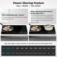 thumbnail image 3 of Aobosi Double Induction Cooktop Burner with 240 Mins Timer, 1800w 2 Induction Burner with 20 Temperature 9 Power Settings, Portable Dual Induction Cooker Cooktop with Touch Sensor Control & Child, 3 of 8