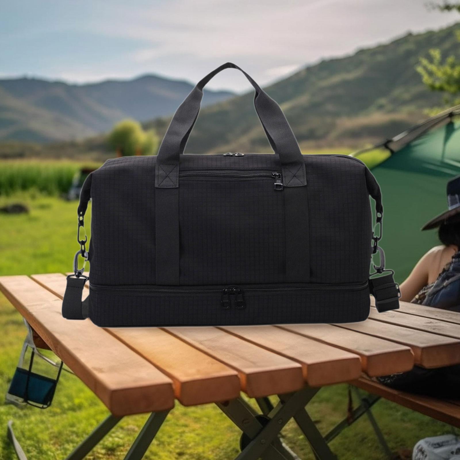 Segolike Airlines Gym Bag Mini Duffel Bag Tote Weekend Bag Personal Item Bag Underseat Carry on Bag for Women Men Holiday Trips Hiking Black