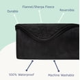 thumbnail image 3 of Katziela Soft Throw Premium Waterproof 100% Fabric Throw Blanket for Pet Dogs & Cats, Black Solid Print, 3 of 8