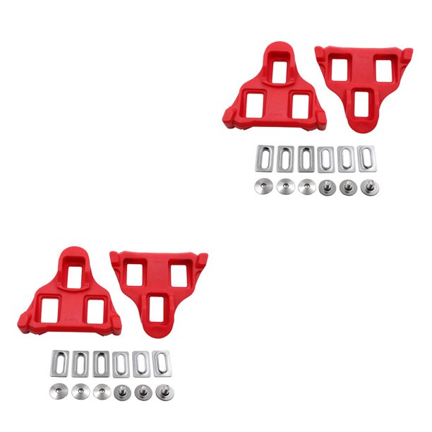 Greeniant 1 par de tacos de ciclismo, juego de tacos de Pedal de bicicleta , tacos de Pedal de bicicleta de montaña, Kit de Pedal de bloqueo, rojo 2Conjunto