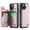 Pink, variant on for iPhone 13 Case with Card Holder, Wallet Case for Women Men with RFID Blocking, Durable Leather Kickstand Magnetic Clasp Shockproof Phone Case for iPhone 13