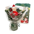 thumbnail image 2 of Lindo ramo de oso de peluche con flores artificiales, regalo creativo para Navidad. L Verde, 2 of 9