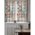 thumbnail image 4 of Elegant Spring Floral Curtains 45 Inch Length,Sheer Curtains for Bedroom Living Room Window Summer Botanical Plaid Farmhouse Rod Pocket Drapes Kitchen Curtains Small Half Window 42"x45" 2 Panels, 4 of 6