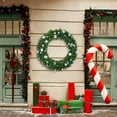 thumbnail image 6 of SamyoHome 48in Pre-lit Christmas Wreath, Lighted Artificial Garland with Dual-Tone LEDs for Door Wall Decor, Light Green, 6 of 9