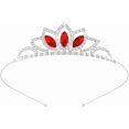 thumbnail image 1 of Princess Tiara Silver Crystal Tiara Crown Rhinestone Princess Crown Silver Parties Prom Headdresses, 1 of 3