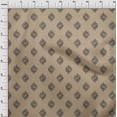 thumbnail image 3 of oneOone Cotton Poplin Twill Light Brown Fabric Leaves & Flower Floral Sewing Material Print Fabric By The Yard 56 Inch Wide, 3 of 4