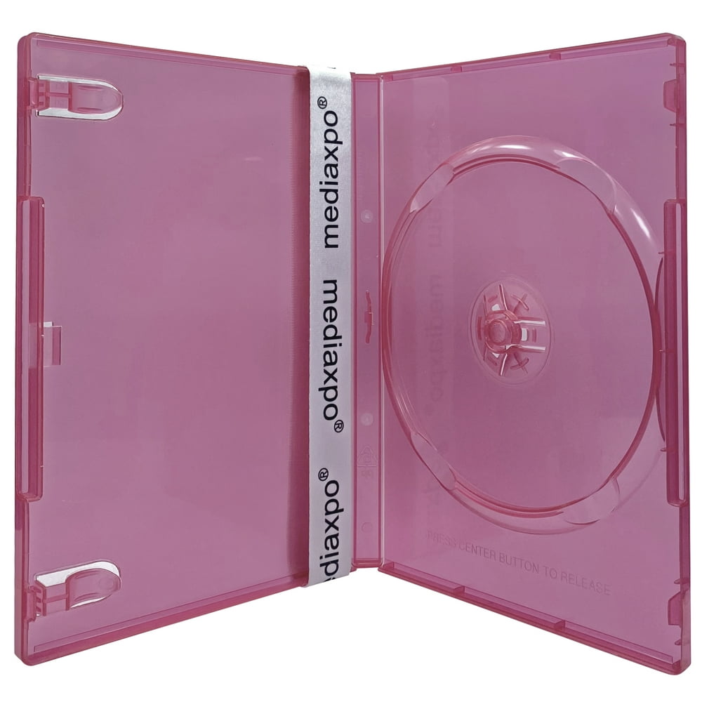 CheckOutStore 200 STANDARD Clear Red Color Single DVD Cases Walmart