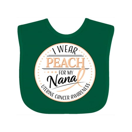 

Inktastic I Wear Peach for My Nana - Uterine Cancer Awareness Gift Baby Boy or Baby Girl Bib