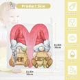 thumbnail image 2 of SKYSONIC Merry Christmas Gnome Baby Muslin Washcloths Face Towel, Watercolor Pink Heart Burp Cloths Cotton Wipes 5 PCS Infant Wash Cloth for Newborn Boys Girls 12"x12", 2 of 7