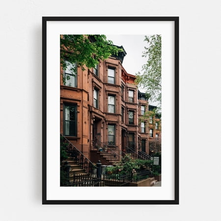 Park Slope Residential 04 - Brooklyn New York Photography Architecture City Cityscape Street Photography Black Framed Wall Art Print 5 x 7 inches