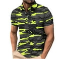 thumbnail image 2 of WAENQINLA Big and Tall Golf Shirts for Men Stylish Camouflage Printed Quarter Button Up Shirt Casual Lapel Short Sleeve Shirt,S-4XL, 2 of 5