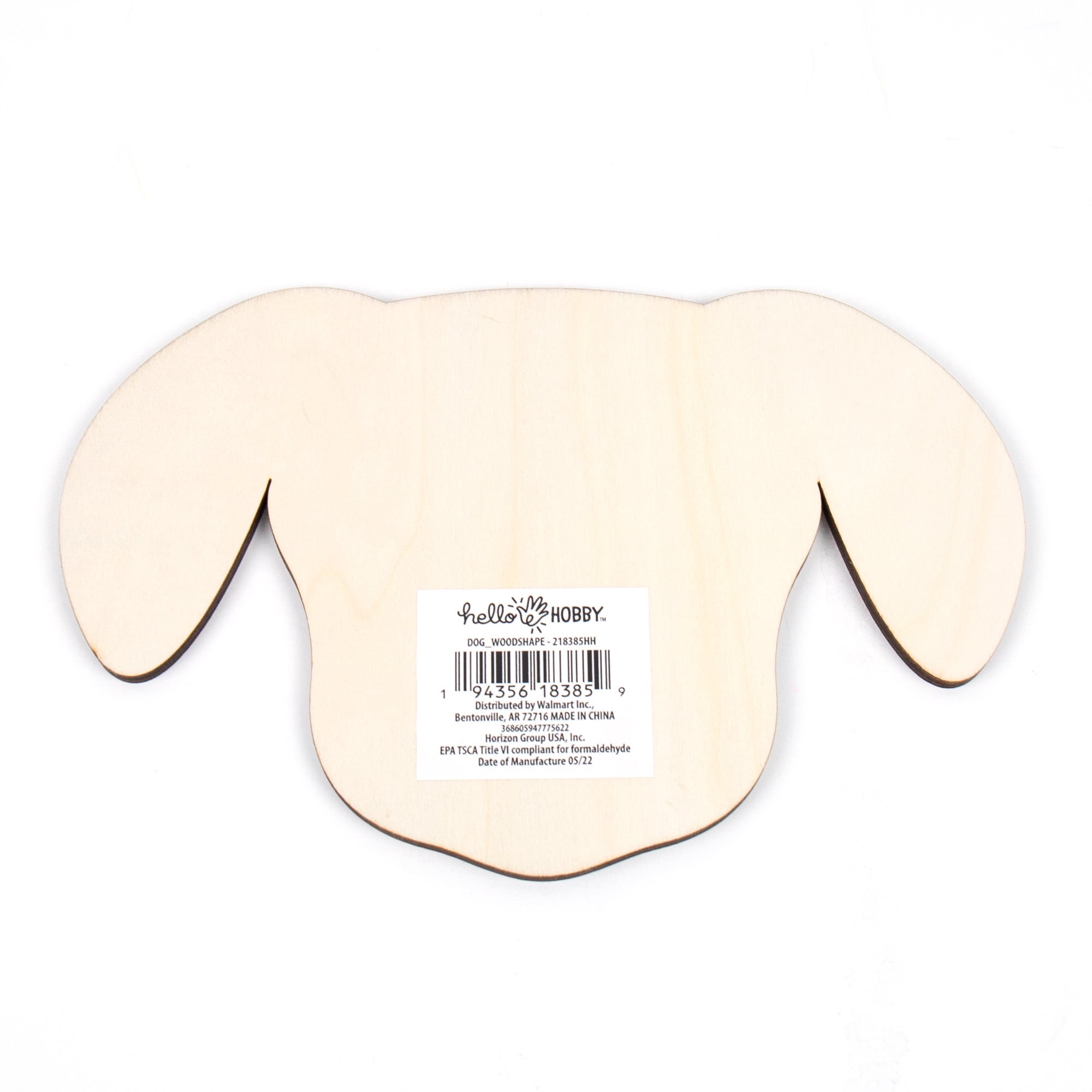 (4 pack) Hello Hobby Dog Wood Shape, Boys and Girls, Child, Ages 3+