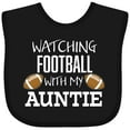 thumbnail image 3 of Inktastic Watching Football with My Auntie Boys or Girls Baby Bib, 3 of 4