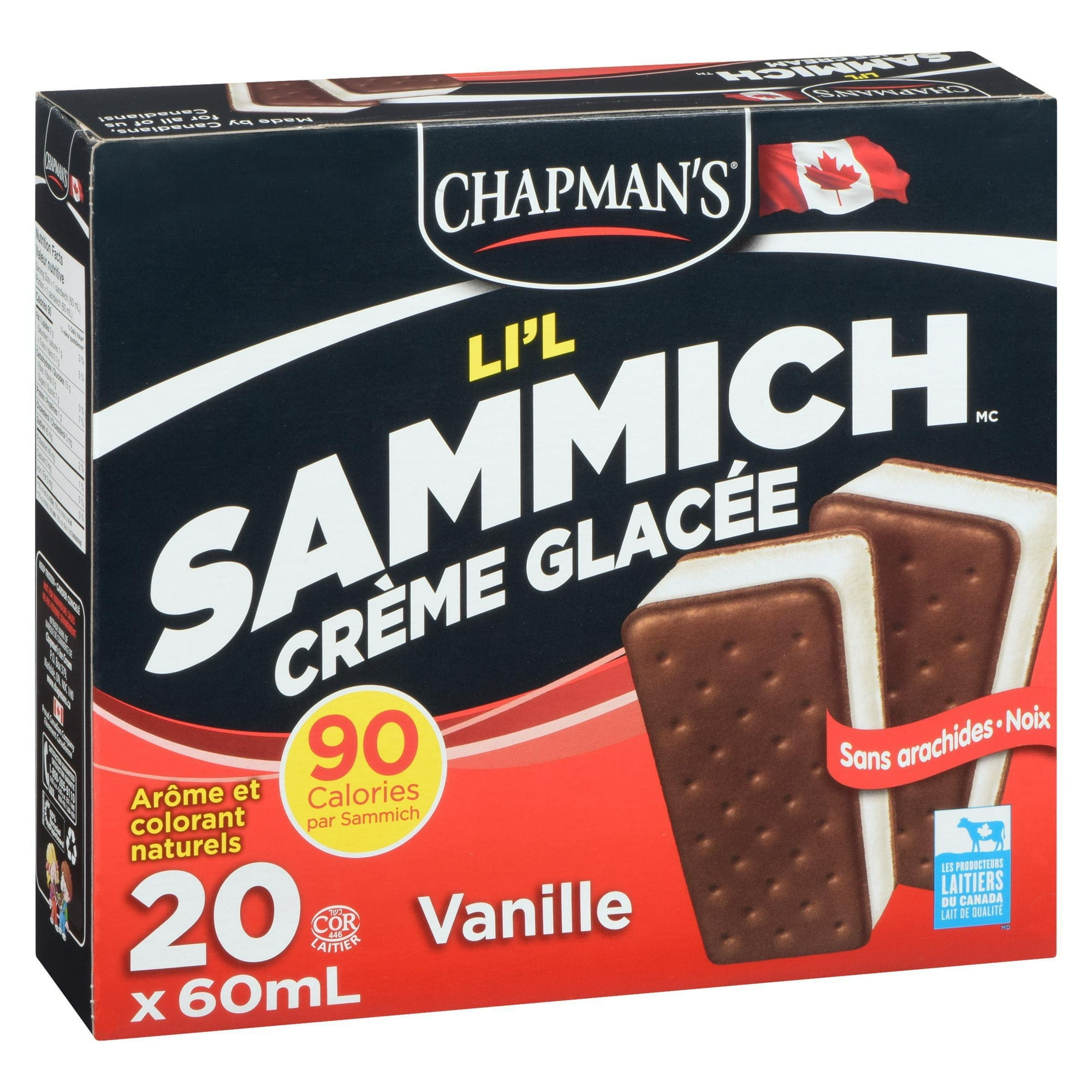 Chapman's Li'l Sammich Vanilla Ice Cream in a Box, 20 x 60mL