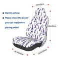 thumbnail image 2 of Picia Lavender Flowers Print Waterproof Sweating Car Seat Cover for Post Gym Workout, Running, Beach and Hiking, Universal Fit Anti-Slip Bucket Seat Protector, 2 of 5