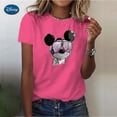 thumbnail image 1 of Women's Summer Casual T-Shirt 2023 Fashion Disney Mickey Mouse Print Short-Sleeved Pullover New Oversized Round Neck Loose Top140 Gao Jinjia LED, 1 of 2