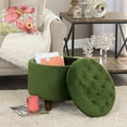 thumbnail image 6 of HomePop Tufted Round Ottoman with Storage, Multiple Colors, 6 of 10