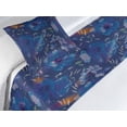 thumbnail image 3 of Floral Bed Runner Set, Retro Wave Inspired Flower Motif with Space Inspired Effects Print, Decorative Bedding Scarf & a Pillow Sham for Hotels Homes, Twin, Dark Violet Amber and Purple, by Ambesonne, 3 of 3