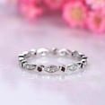 thumbnail image 3 of HeartsAndYou 1.2ct Natural Garnet Diamond Wedding Band Stylish Eternity 14k SOLID White Gold, 3 of 9