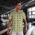 thumbnail image 3 of Wukai Daisies Flowers Print Men's Short-Sleeved Mesh T-Shirt,Quick-Dry Short Sleeve Workout T-Shirt-4X-Large, 3 of 8
