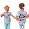 thumbnail image 2 of PINQI Boys Girls IT WAS PAPAS IDEA Letter Print T-Shirts Kids Toddler Short Sleeve Crewneck Gradient Funny ShirtsTee Tops, 2 of 8
