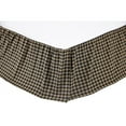 thumbnail image 2 of VHC Brands Check Cotton Primitive Split Corners Gathered Queen Bed Skirt, Raven Black, 2 of 2