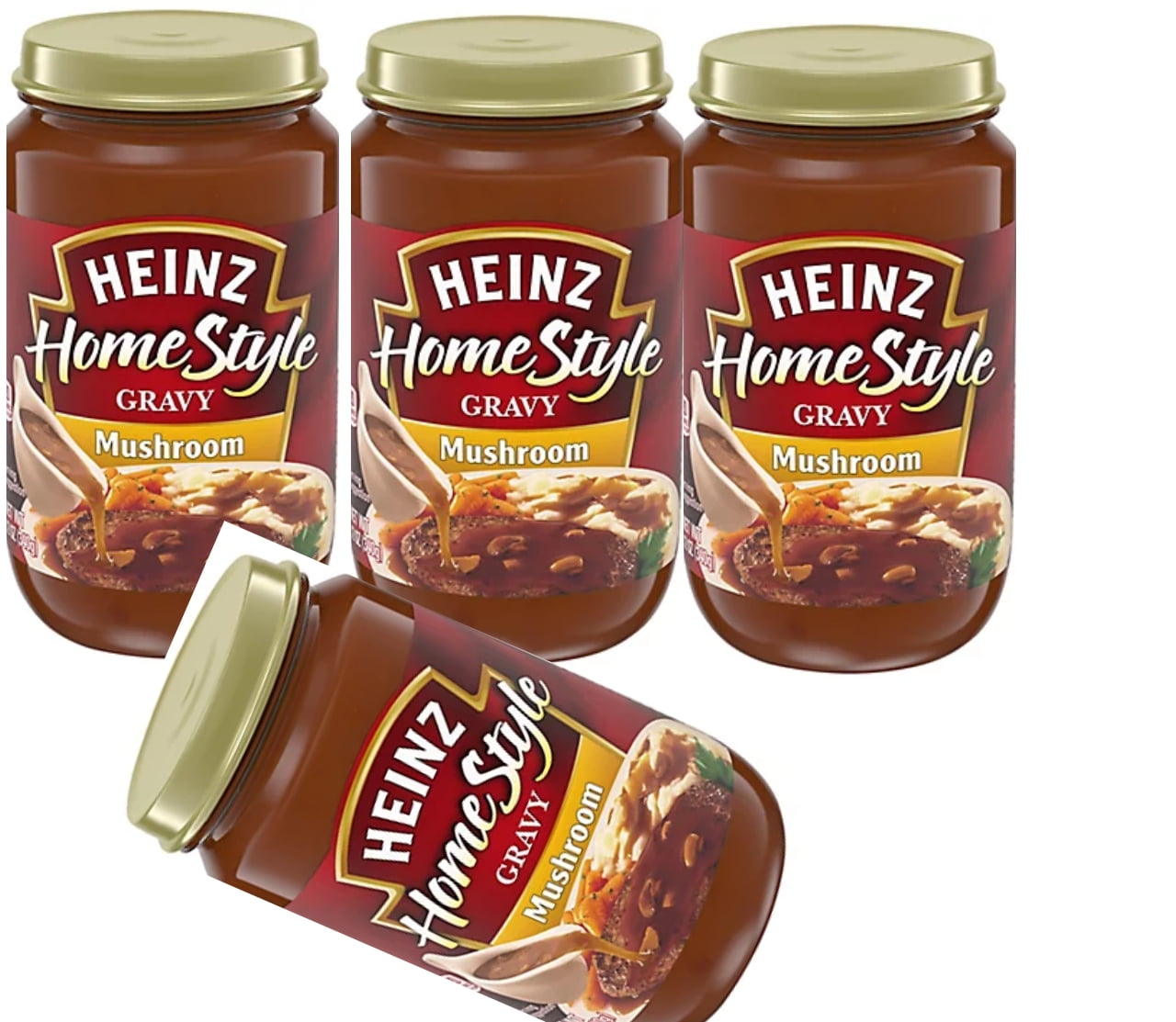 Heinz HomeStyle Muchroom Gravy Value Size, 4 ct Pack, 12 oz Jars