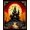 Orange Red Black, Pattern 1, variant on ODIKA 8'x10' Washable Area Rug Halloween Eerie Spooky Bats Gothic Skull Motif for Living Room, Under Sectional, Family , Durable, Non-Slip
